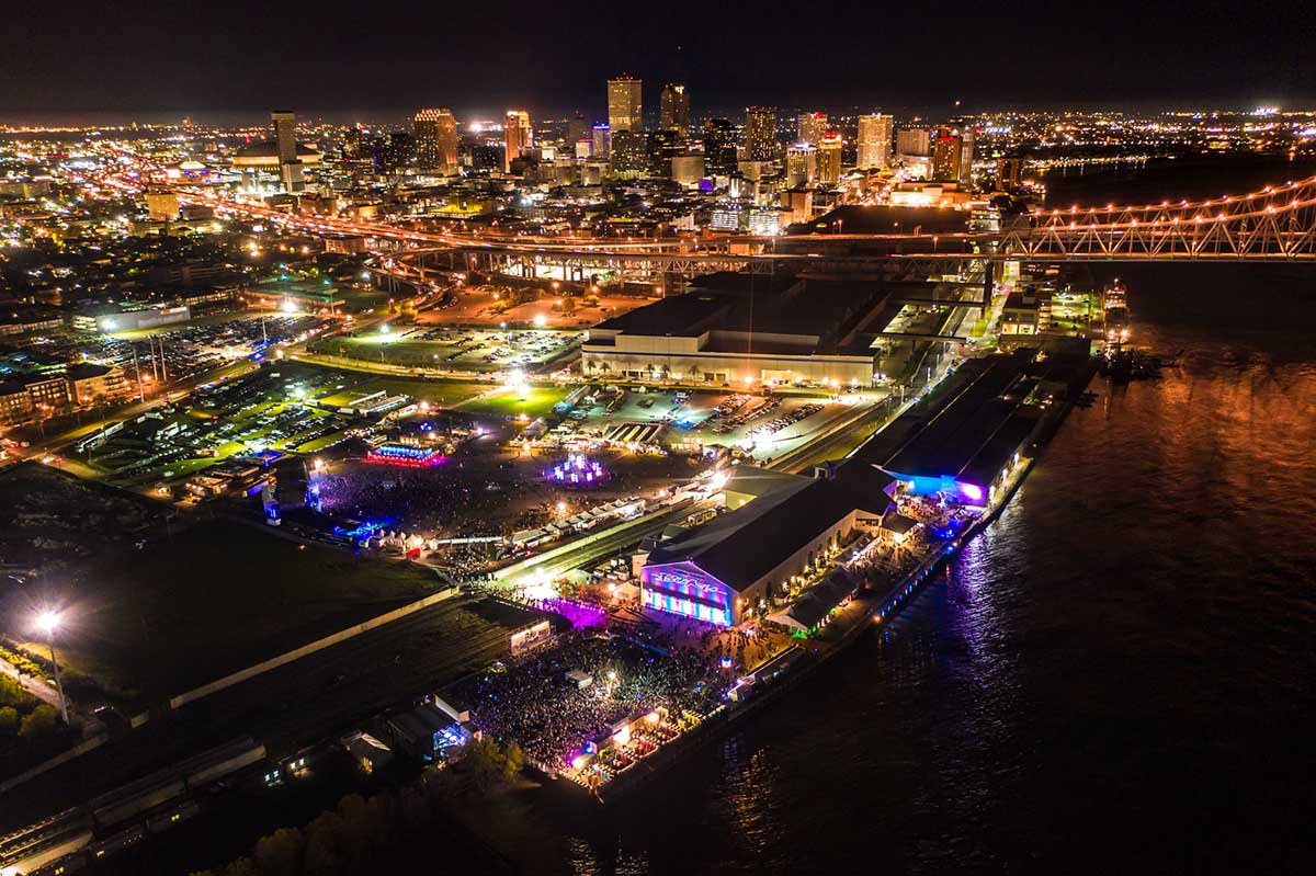 Buku Fest aerial night photo
