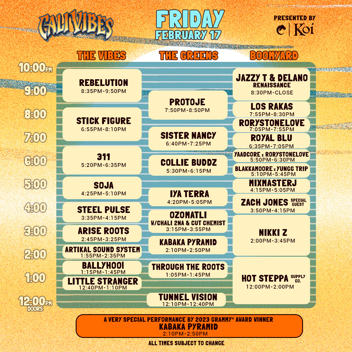 Cali Vibes 2024 Set Times Theda Gerrilee