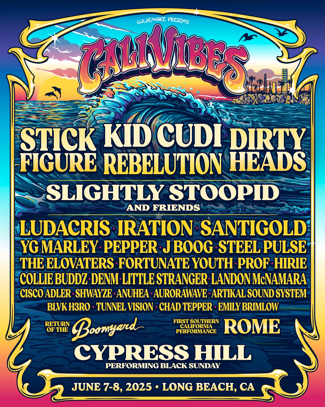 Cali Vibes 2025 Lineup Poster