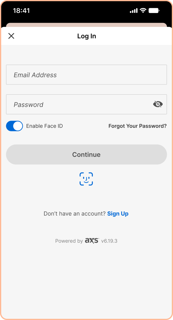 Festival App Register Page