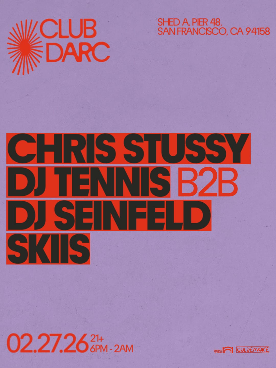 02/27 Poster for Club Darc