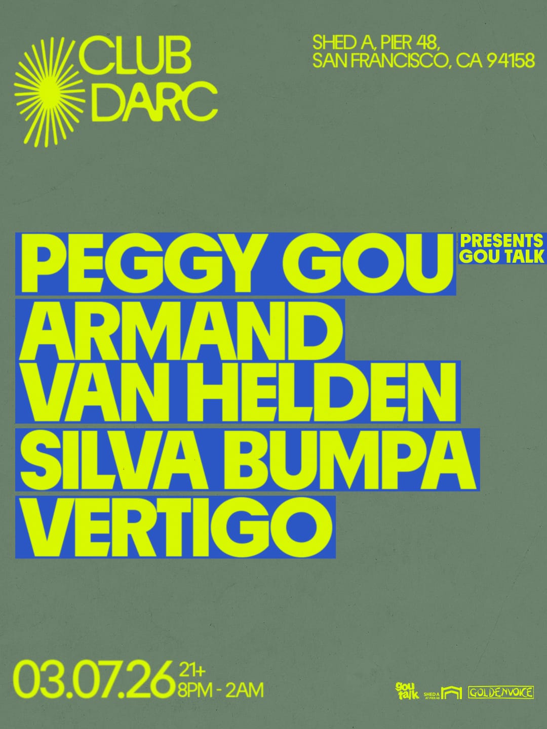 03/07 Poster for Club Darc