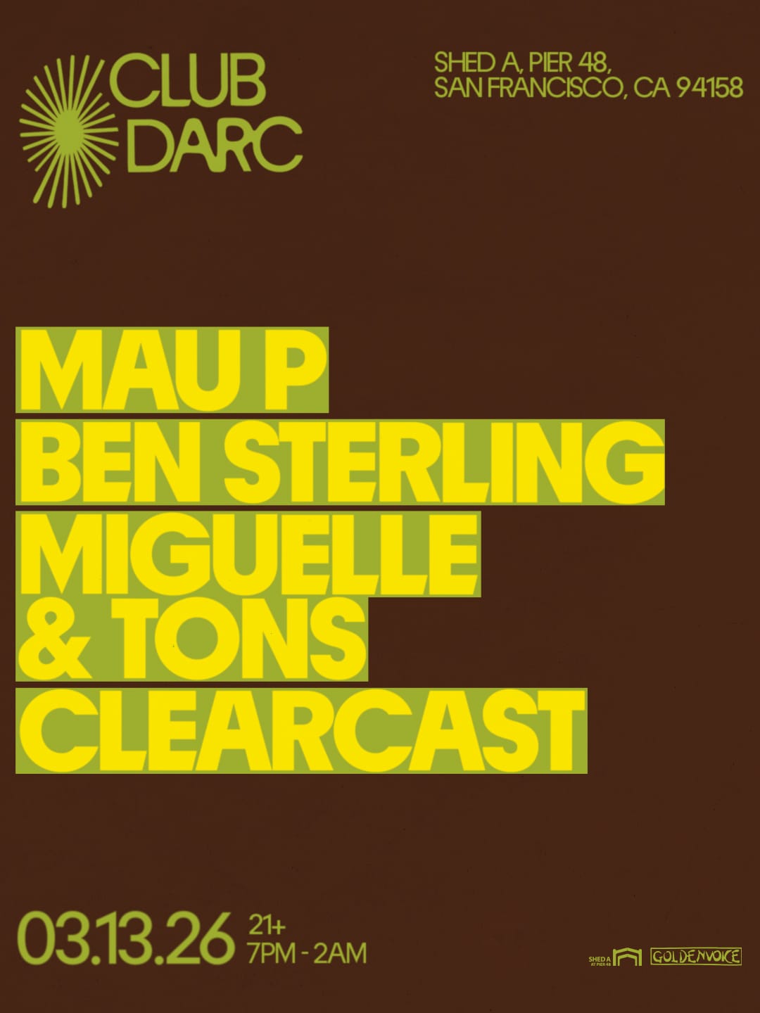 03/13 Poster for Club Darc