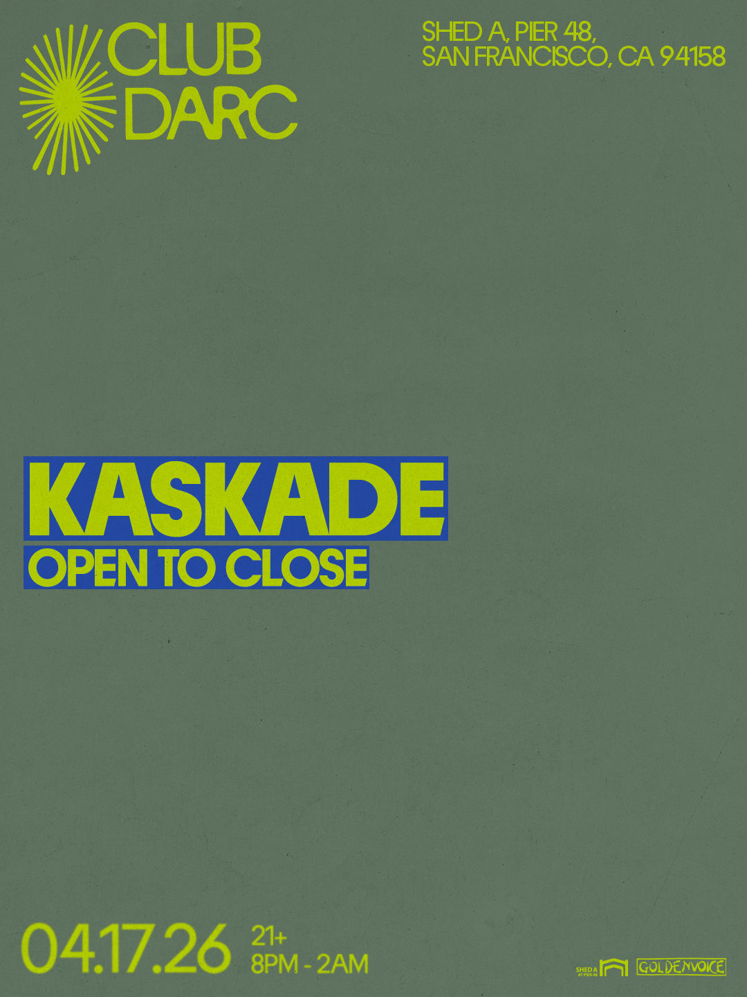 04/17 Poster for Club Darc