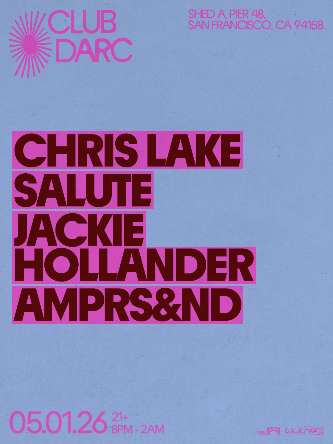 05/01 Poster for Club Darc