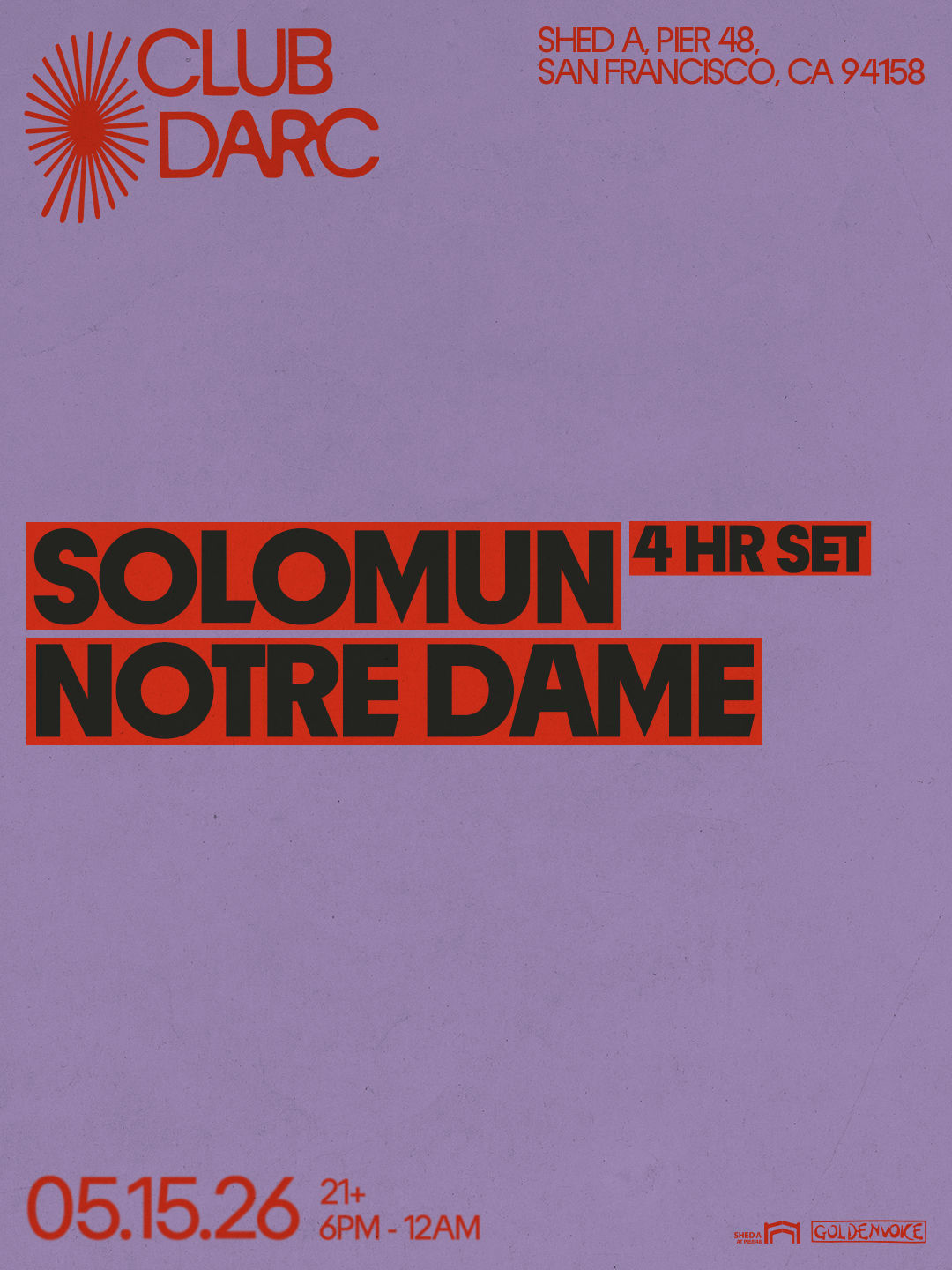 05/15 Poster for Club Darc