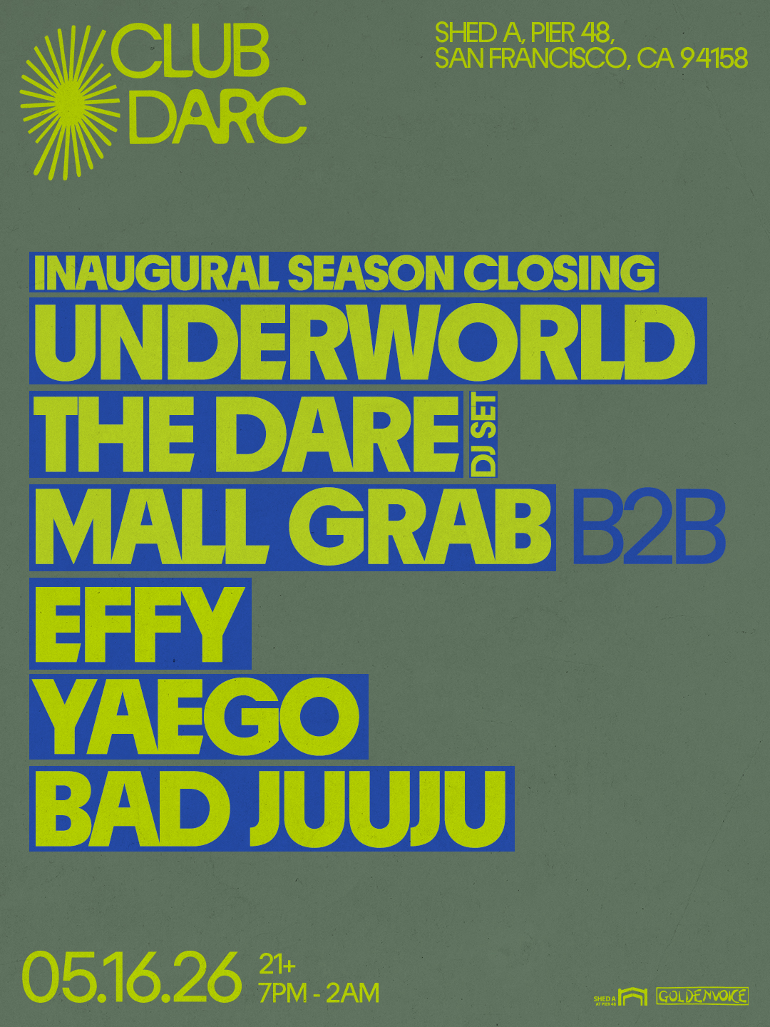 05/16 Poster for Club Darc