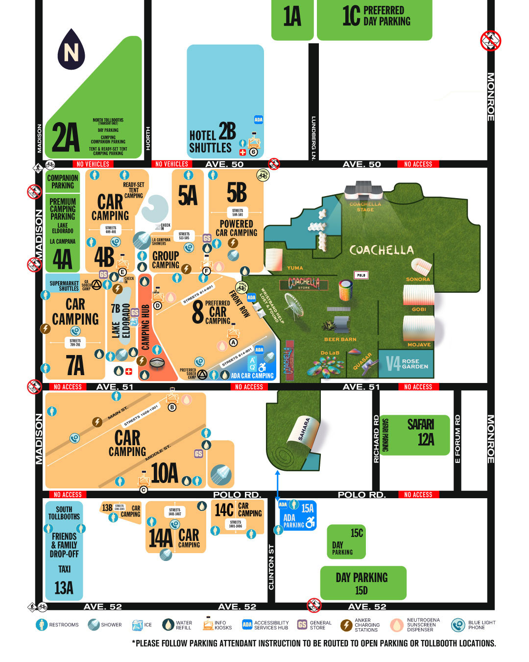 Coachella 2026 Camping map