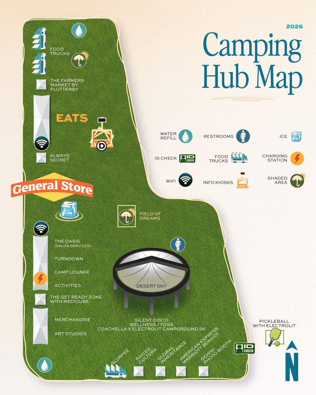 Coachella 2026 Camping Hub map