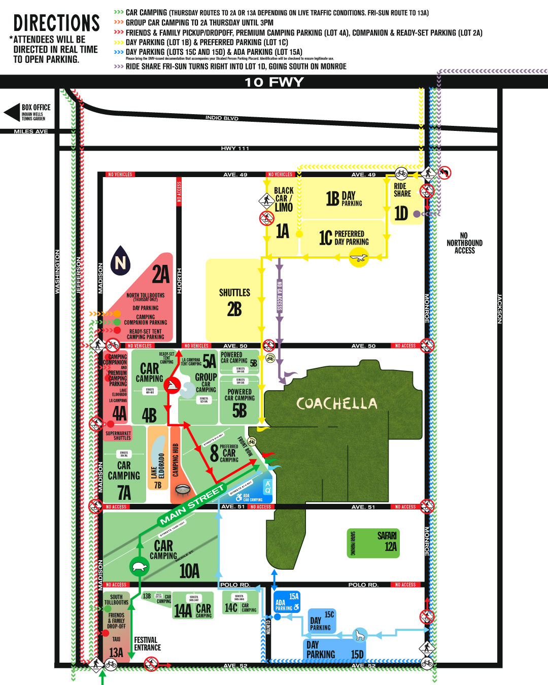 Coachella 2026 Directions map