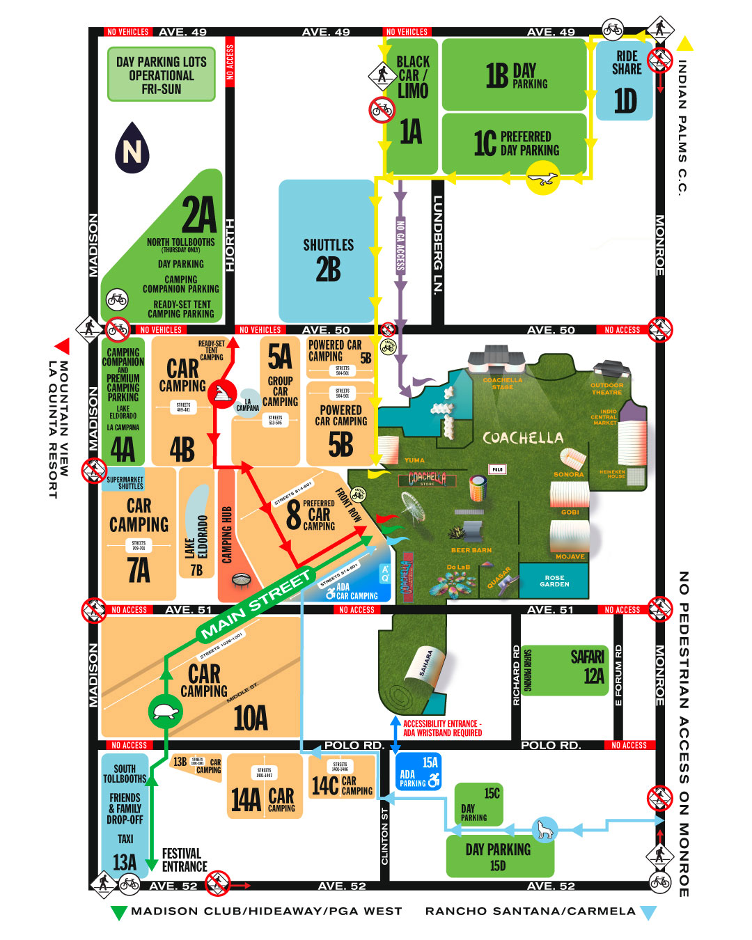 Coachella 2026 Parking map