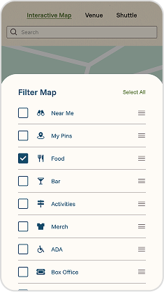 Festival App Map Filters