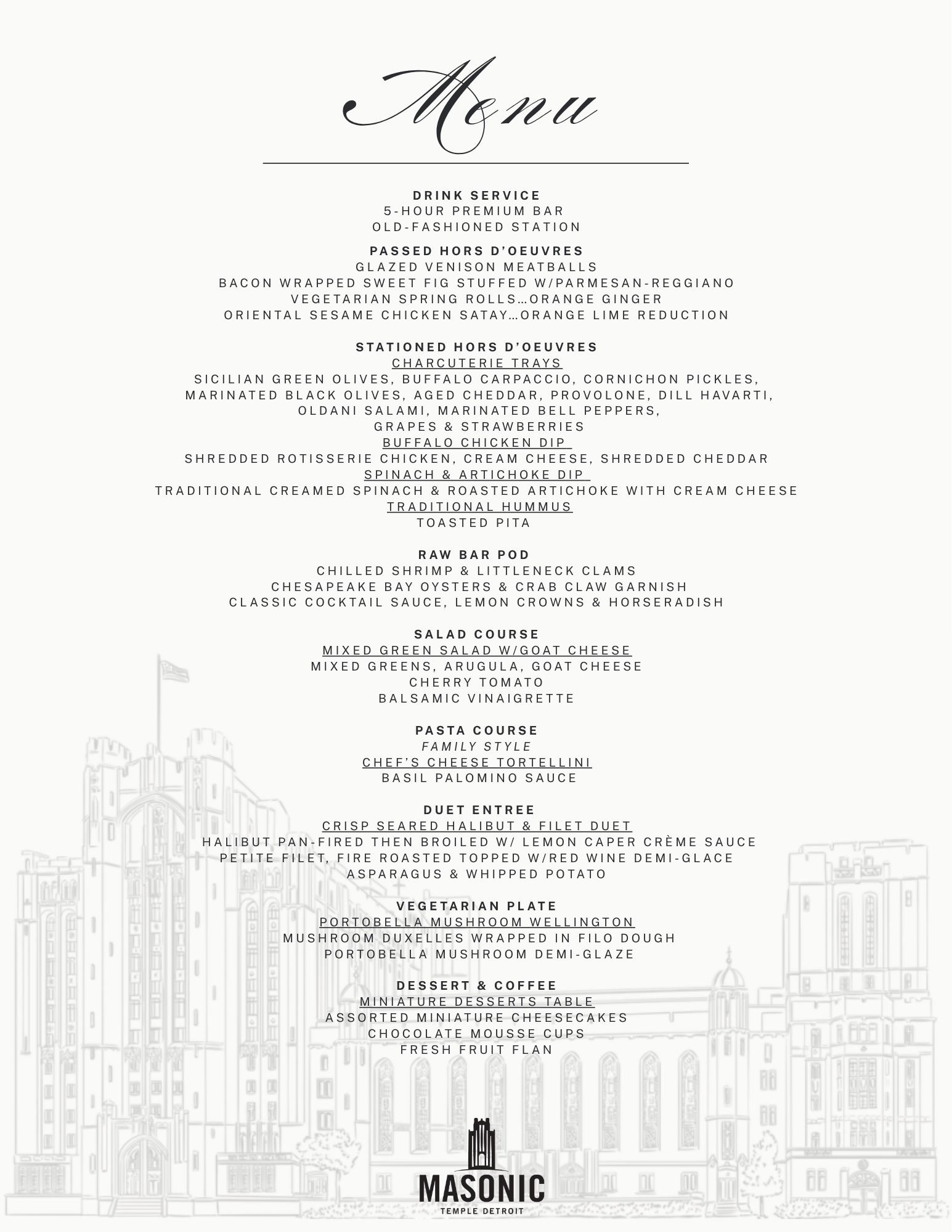 Gala Menu