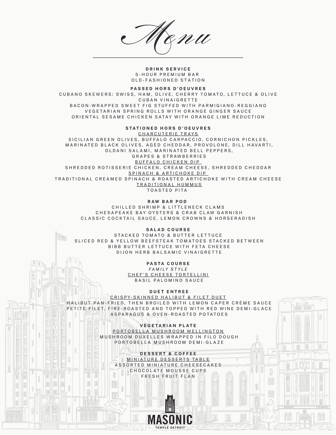 Gala Menu