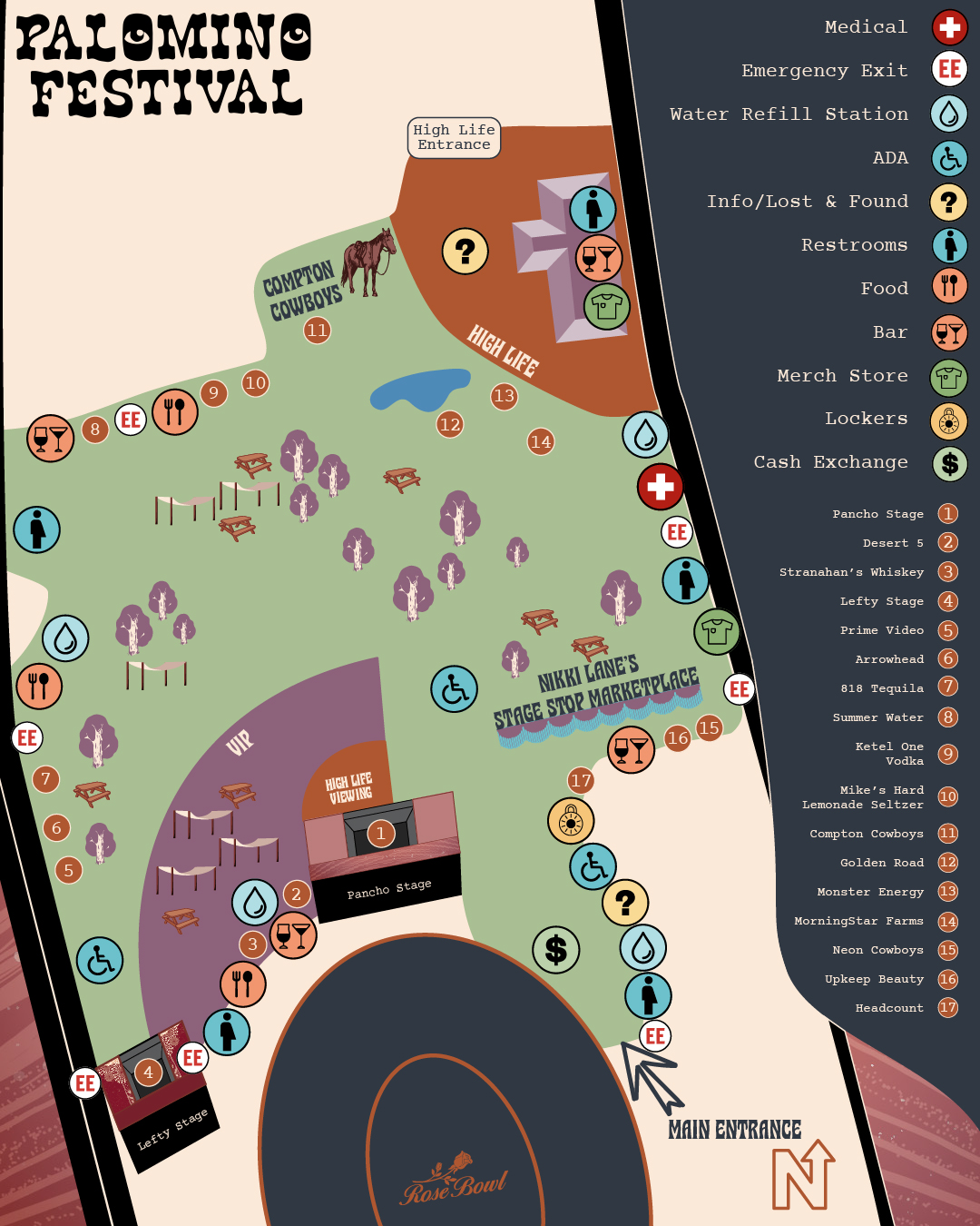 Palomino Festival map