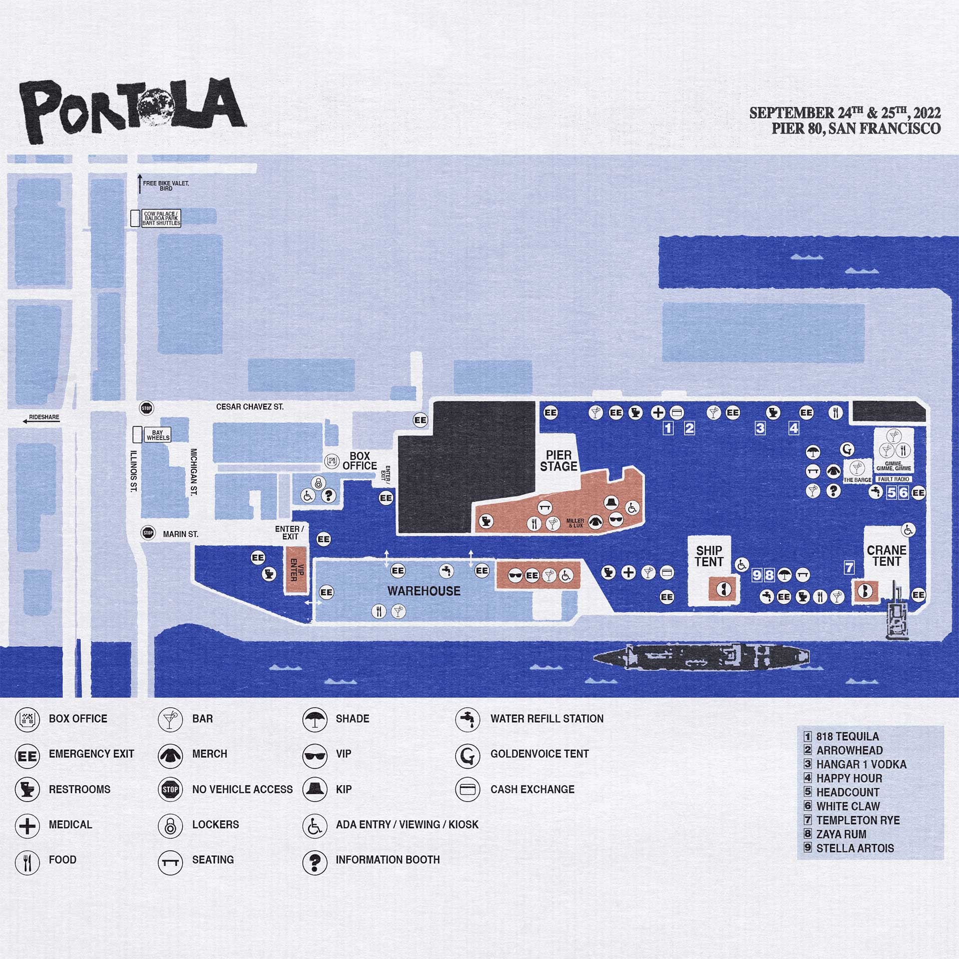 Portola Festival map
