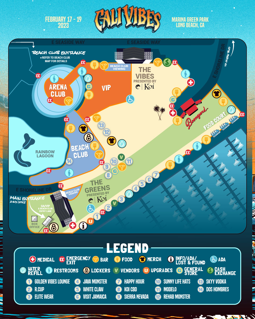 Cali Vibes festival map