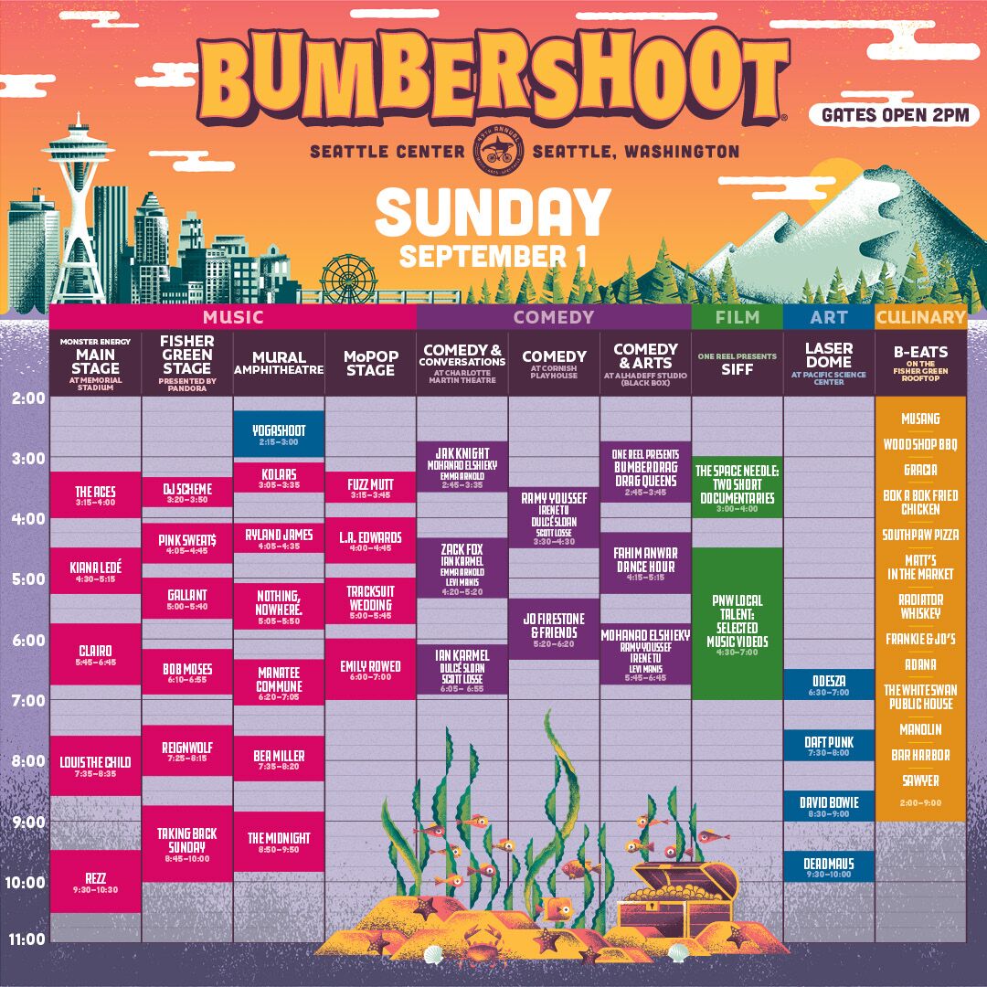 2019 Bumbershoot schedule