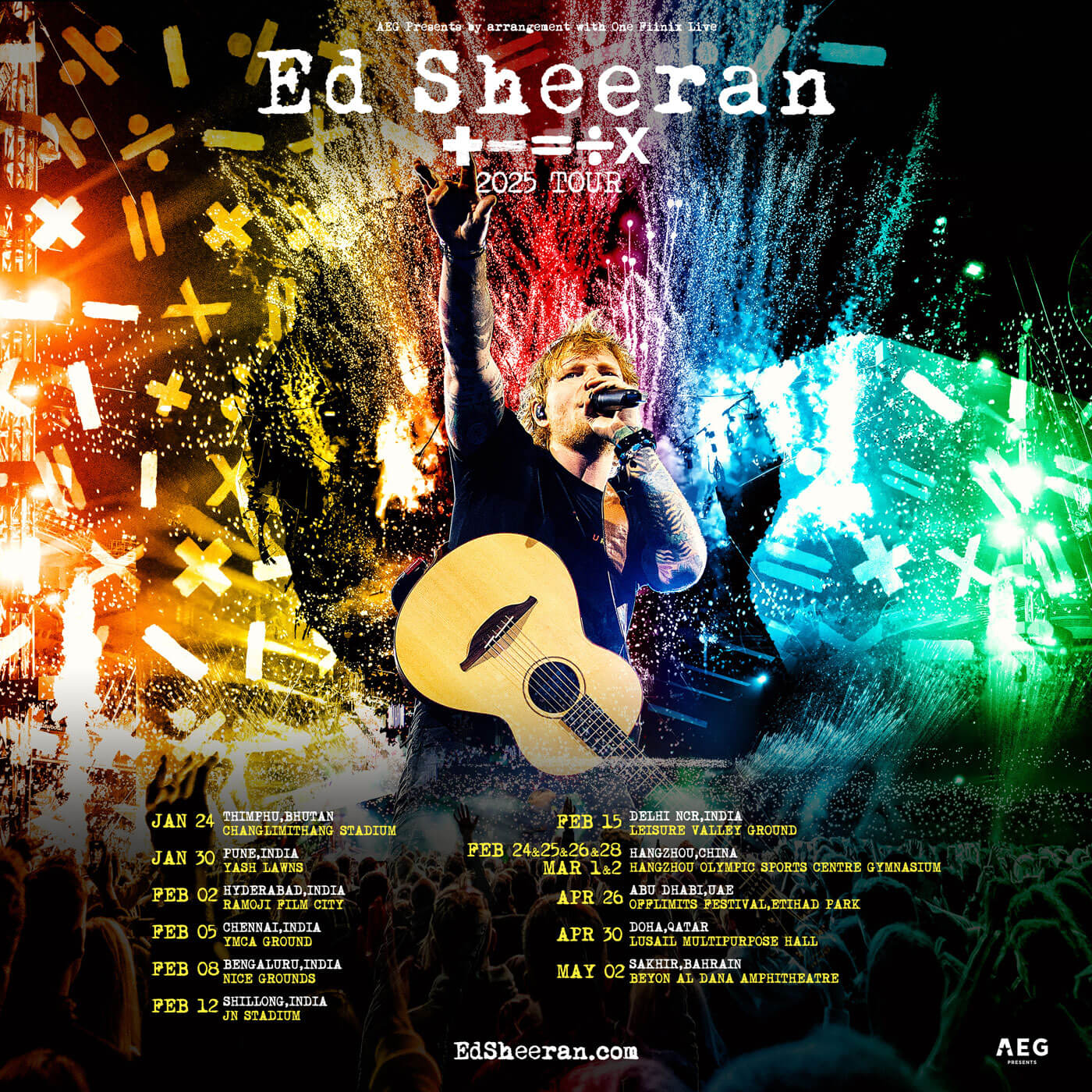 Ed Sheeran Tour Poster