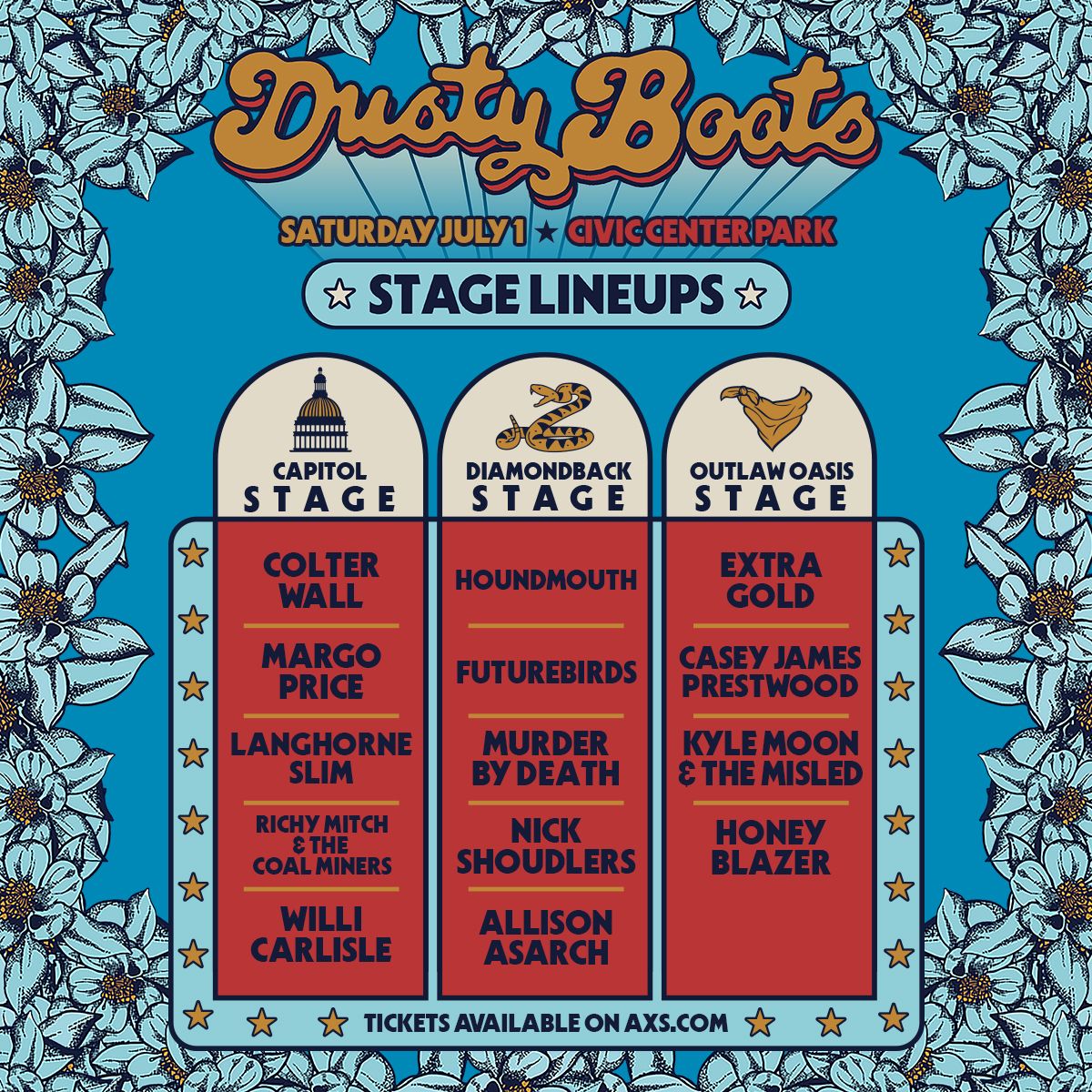 Dusty Boots Festival Set Times
