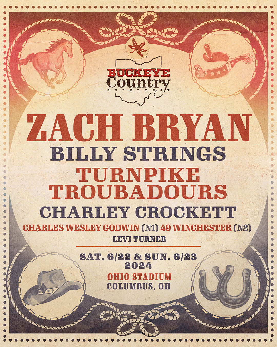 Buckeye Country Superfest 2024 poster