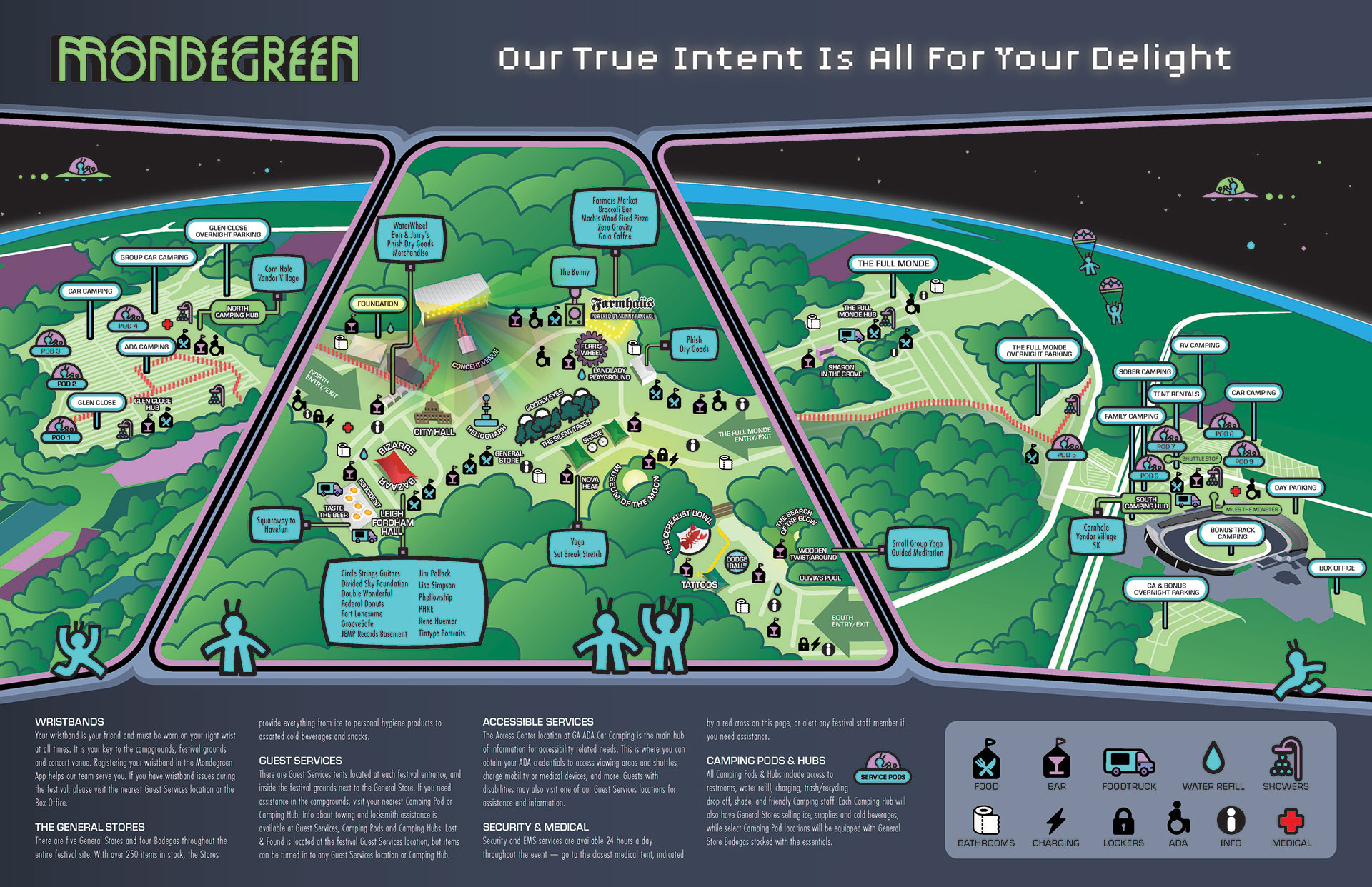 Mondegreen festival map