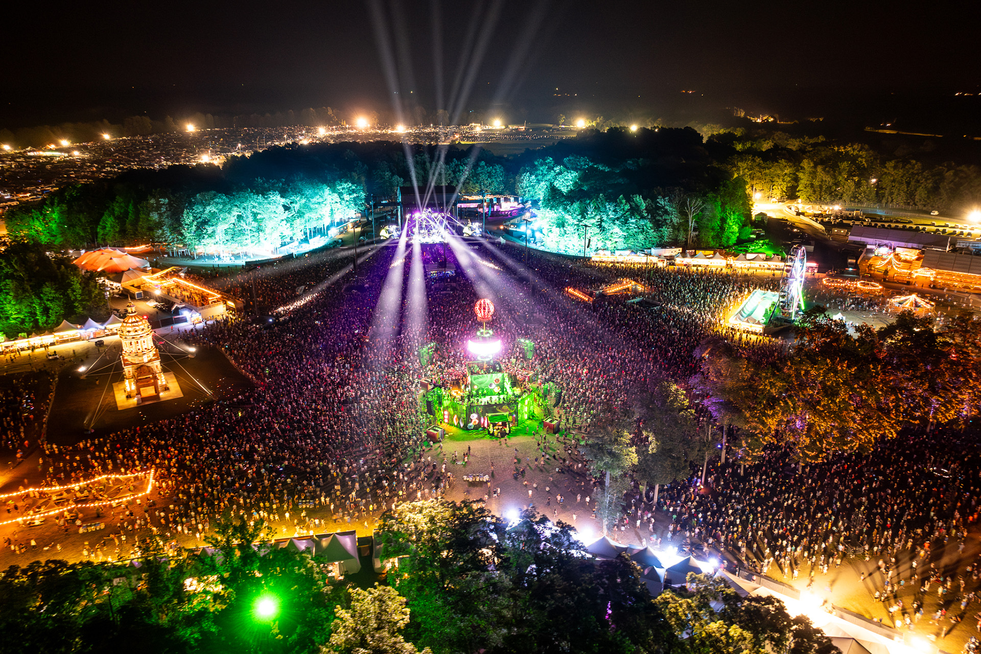 Overhead View of Festival