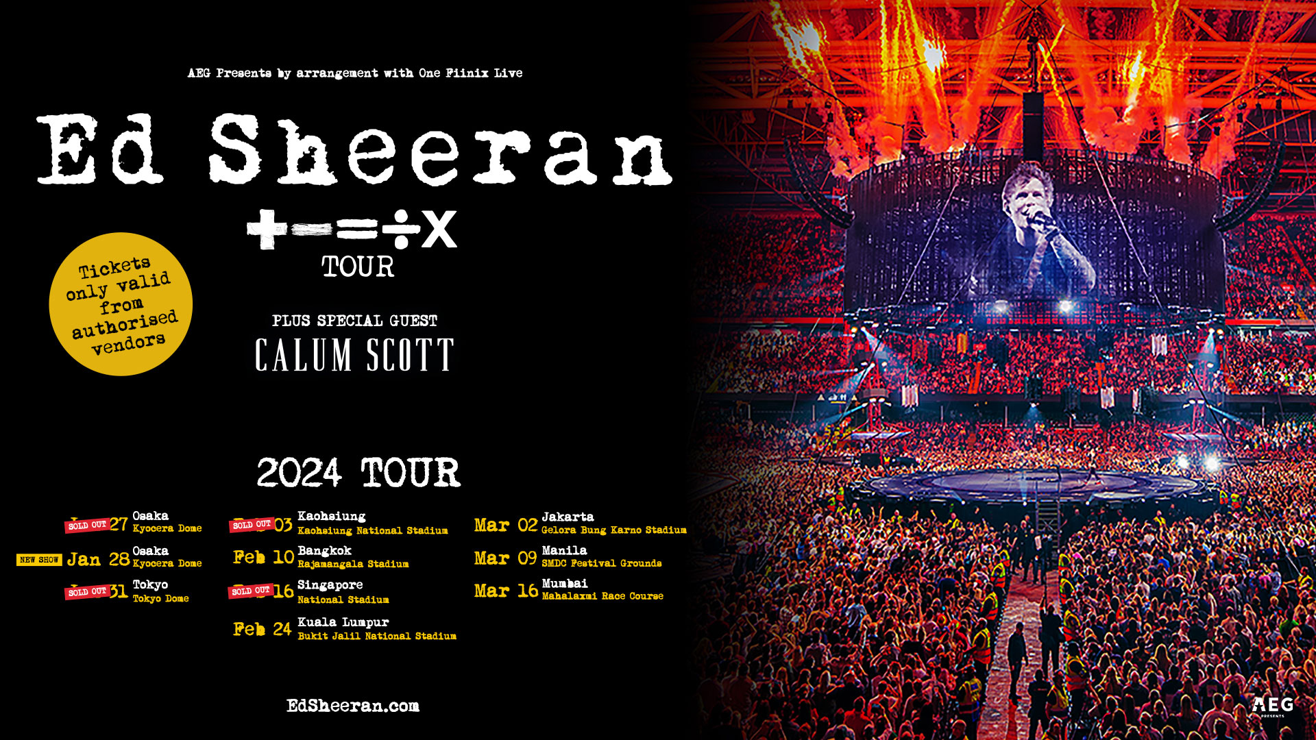 Ed Sheeran +-=/X Tour promo image