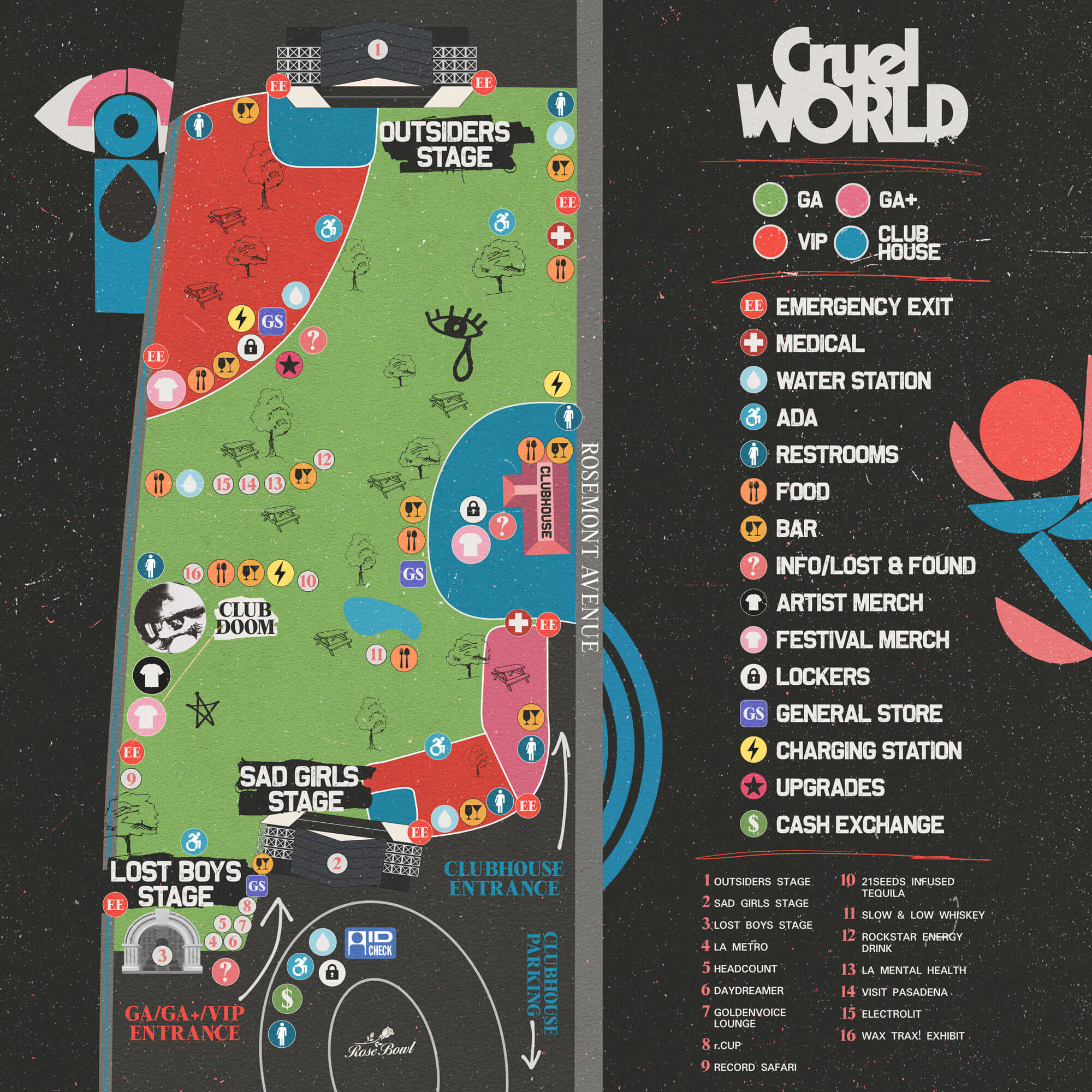 Cruel World 2024 Venue Map