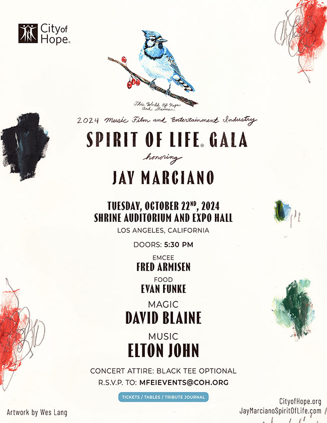 Jay Marciano Spirit of Life Award poster