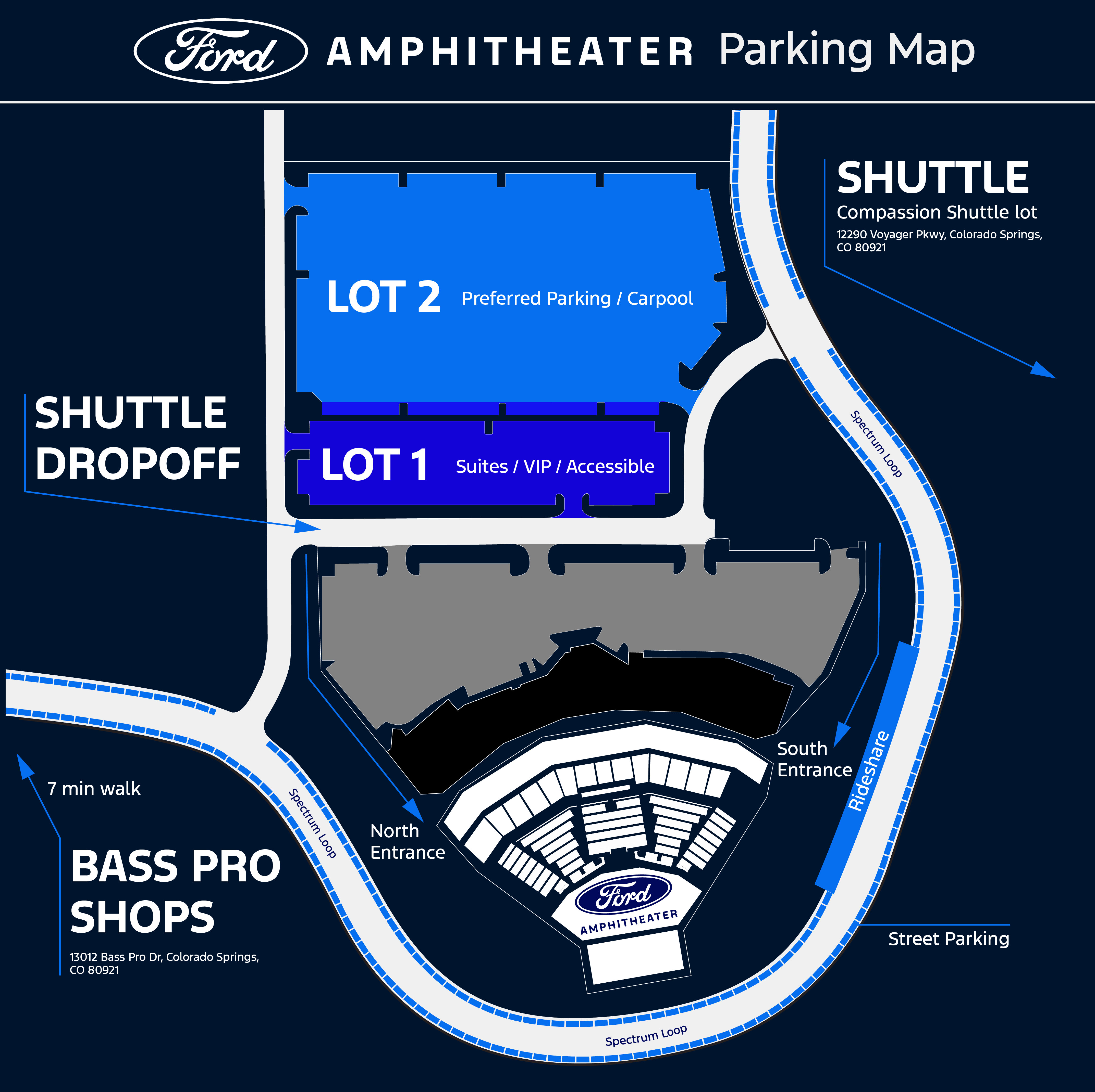 Ford Amphitheater Parking Guide