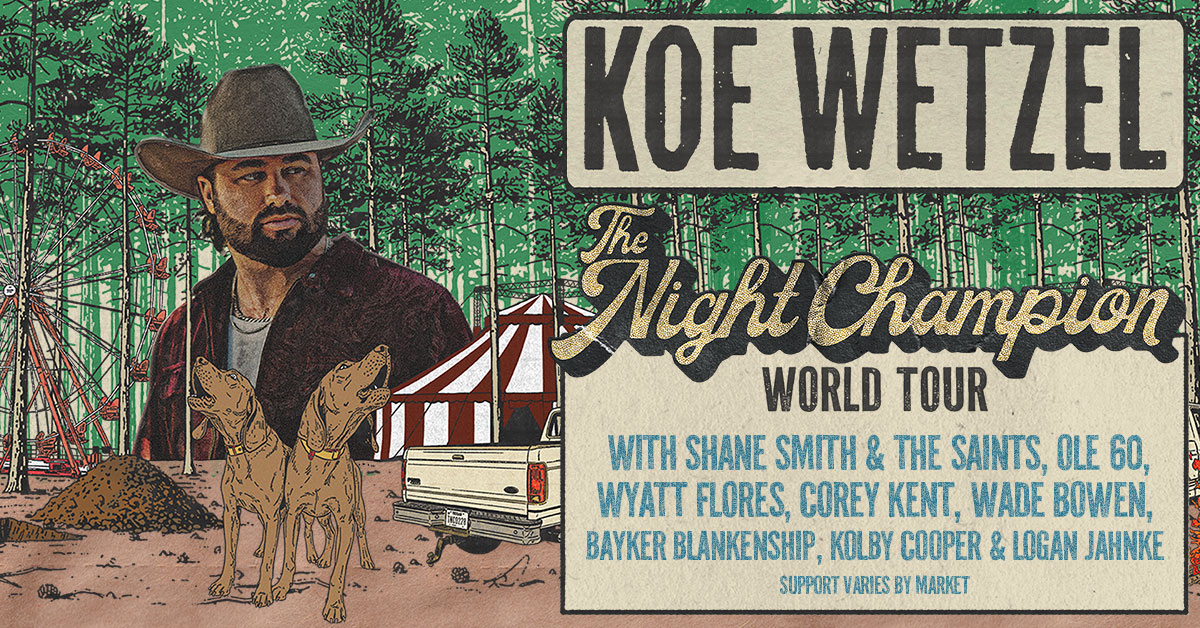 Koe Wetzel The Night Champion World Tour Poster