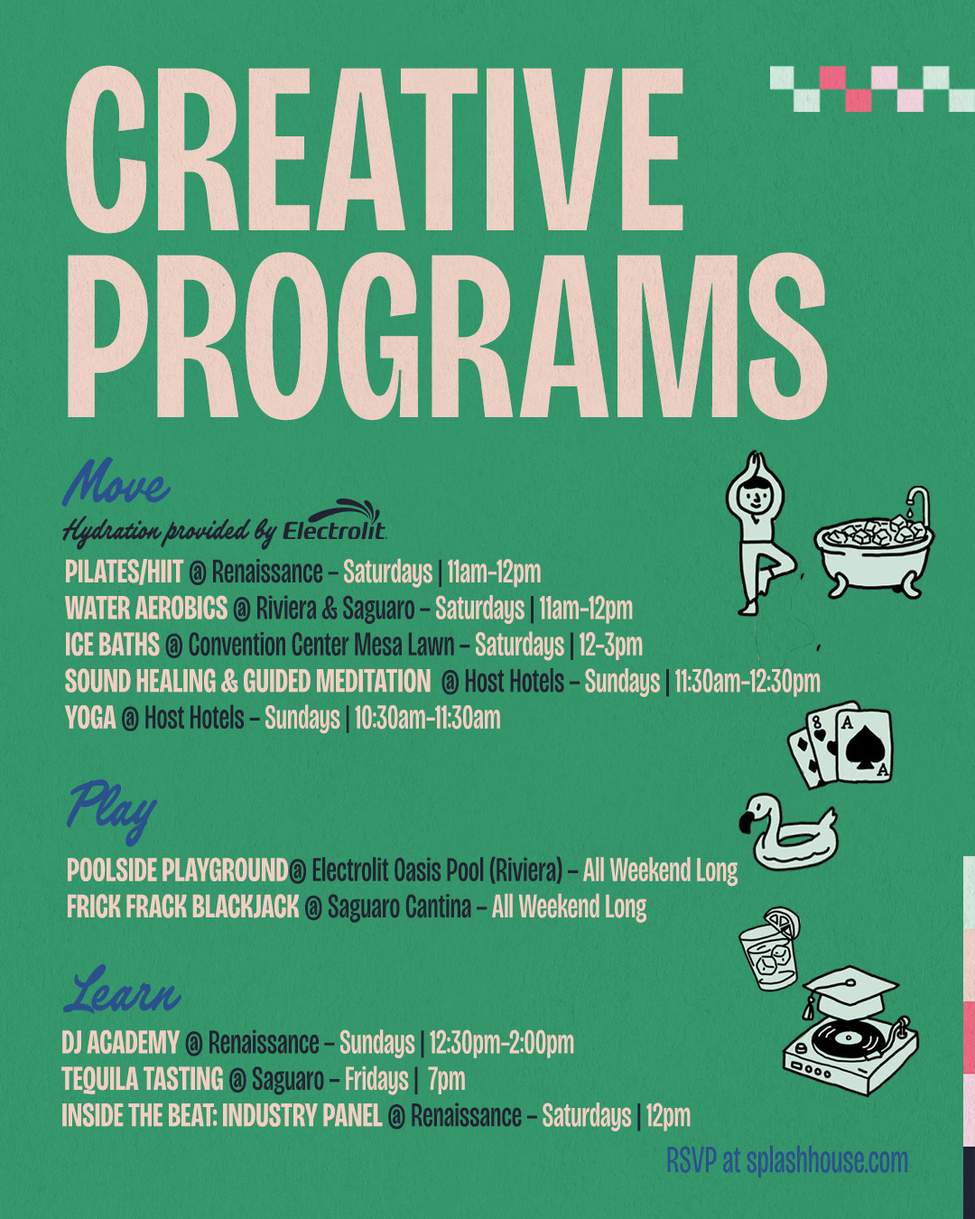 Creative Programs schedule