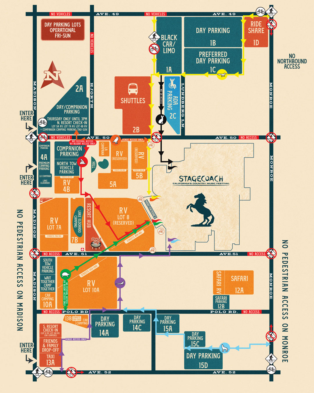 Stagecoach parking map
