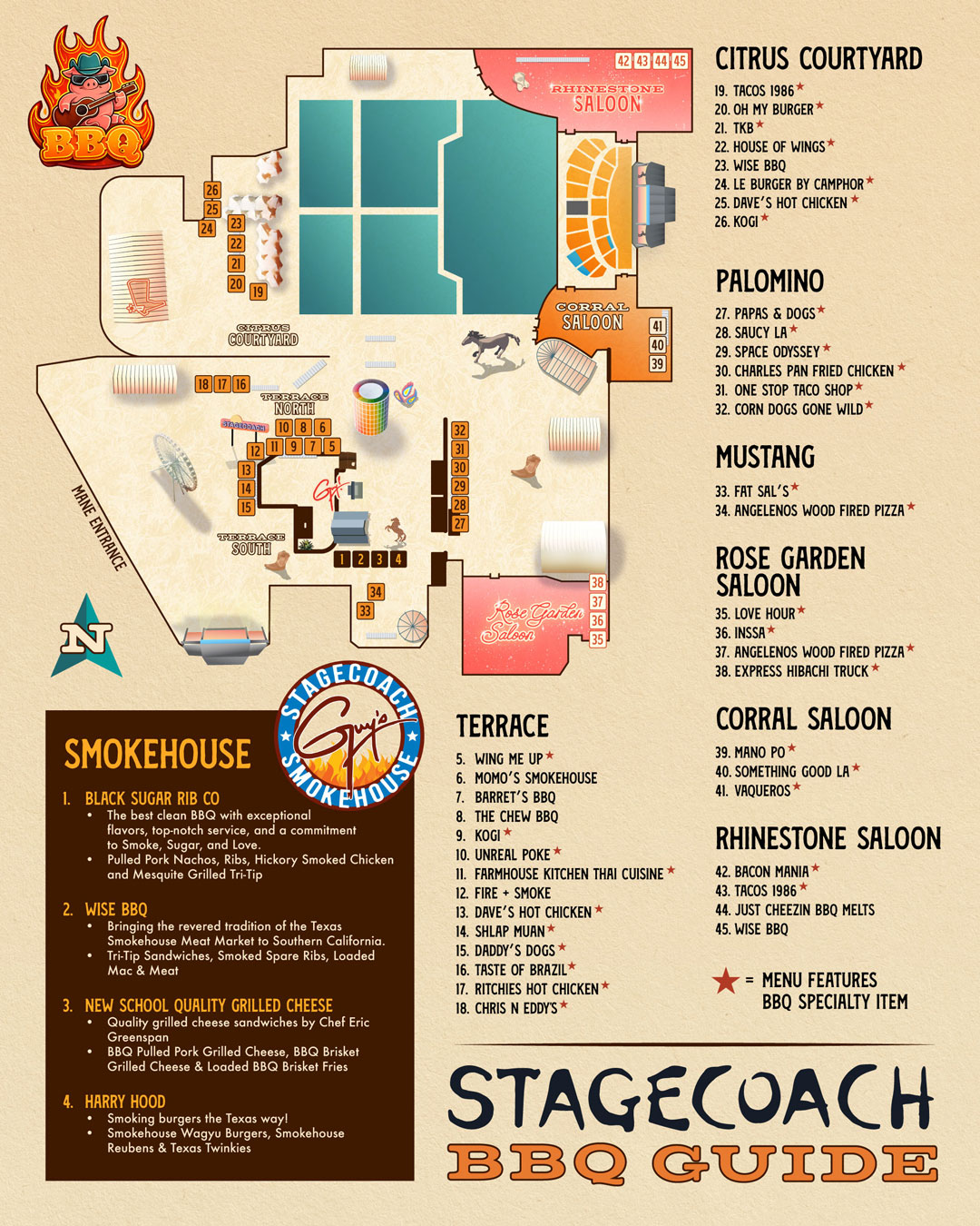 Stagecoach BBQ Map