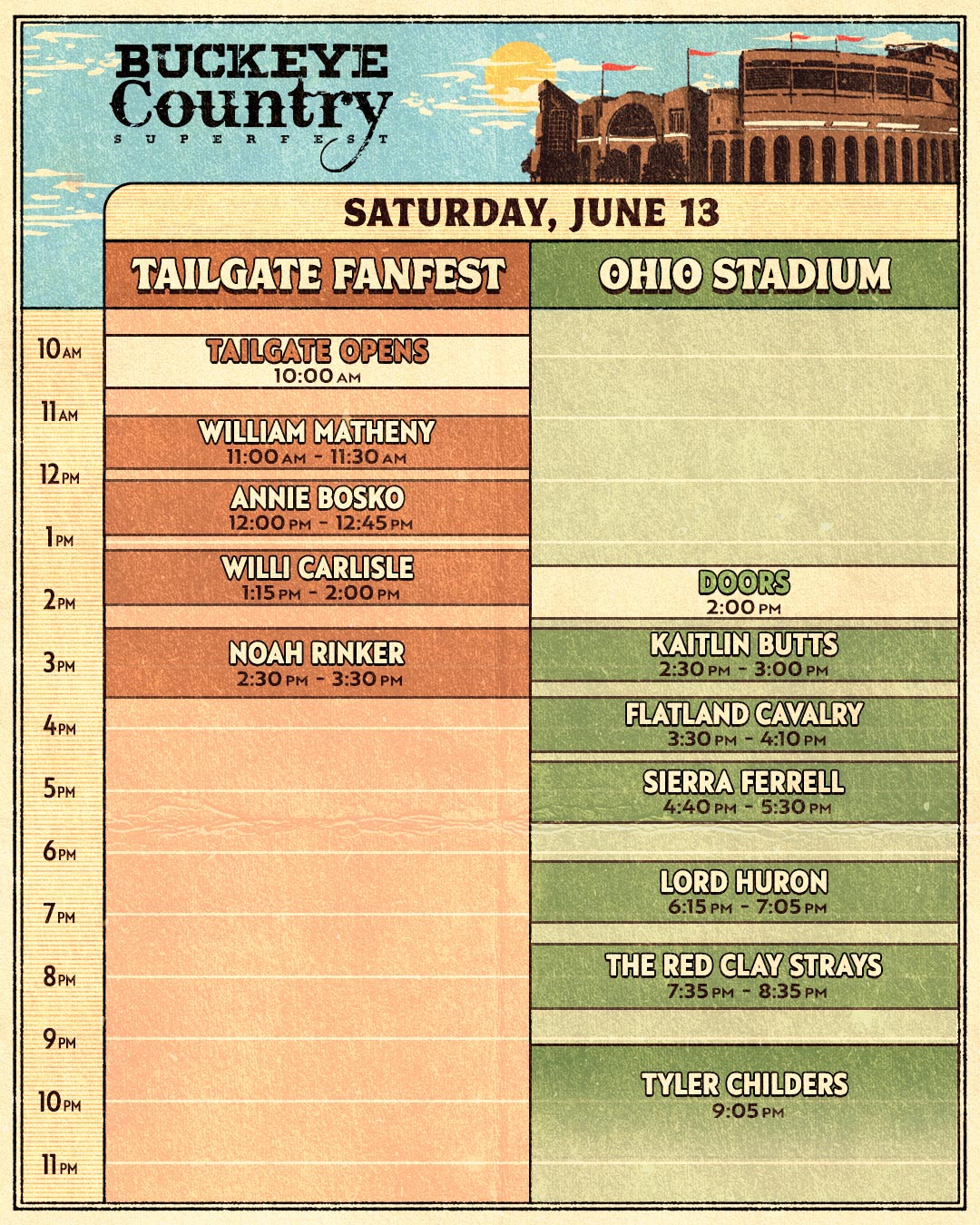 2026 Buckeye Fest Set Times