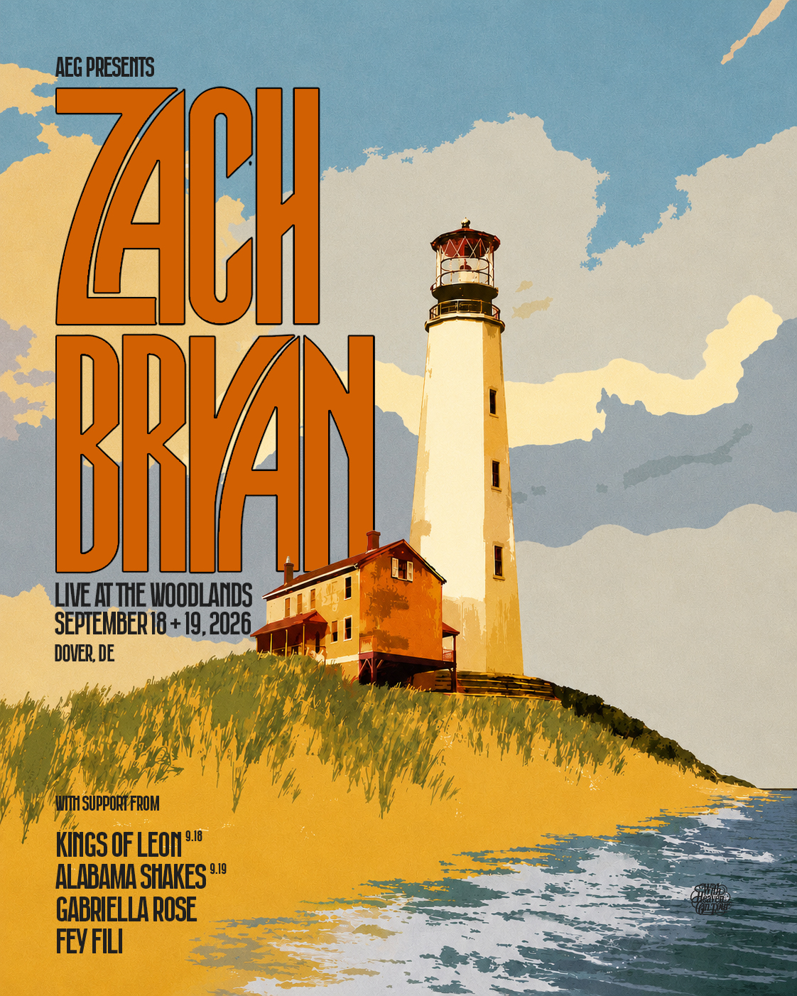 Zach Bryan Dover Poster