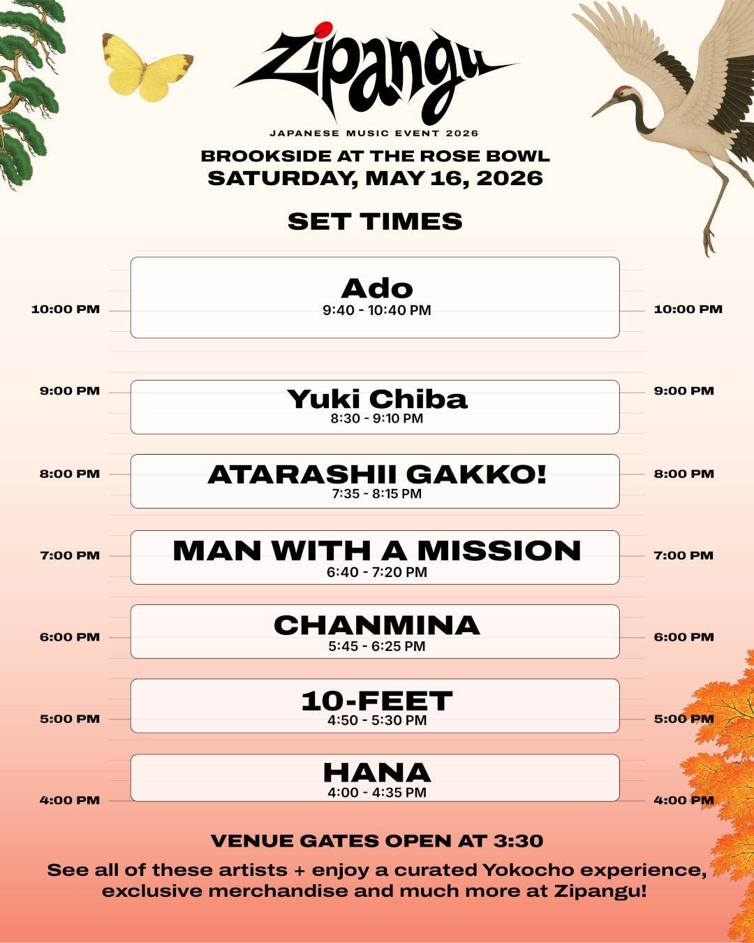 Zipangu set times poster