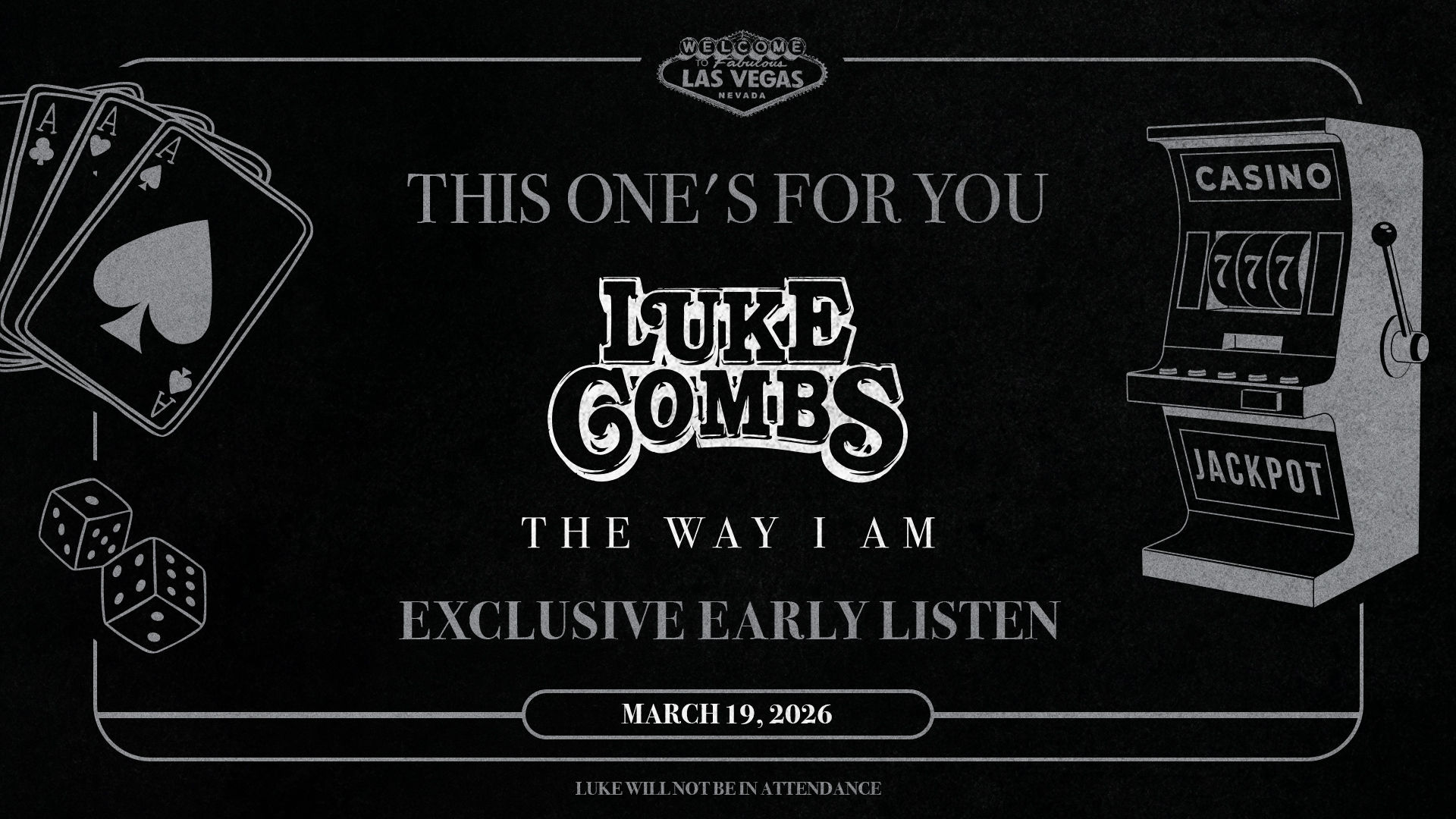 Luke Combs Vegas Evite Poster