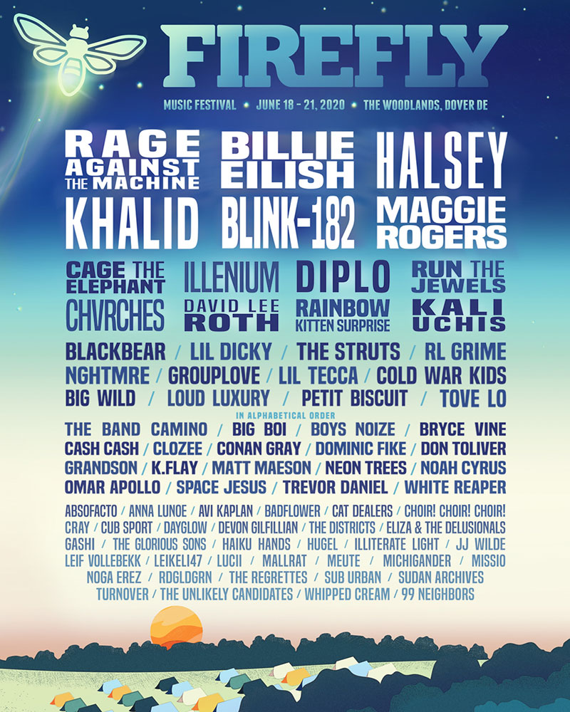 Firefly Music Festival 2020 poster