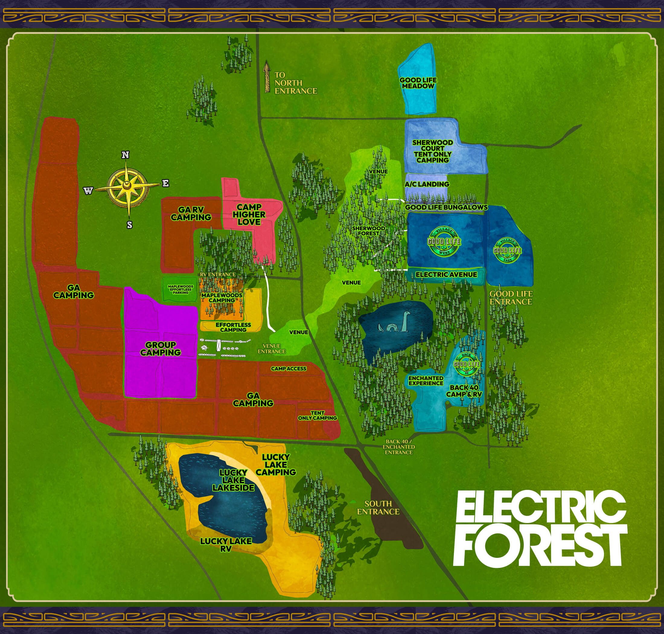 Electric Forest 2025 Camping Map