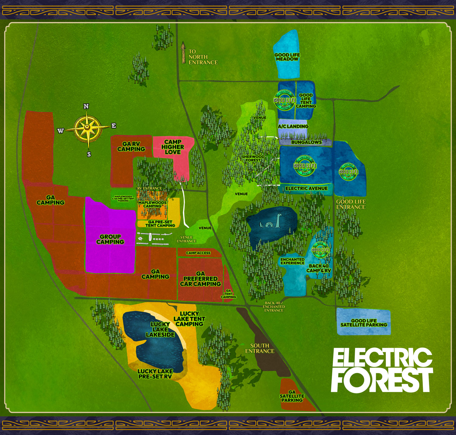 Electric Forest 2025 Camping Map
