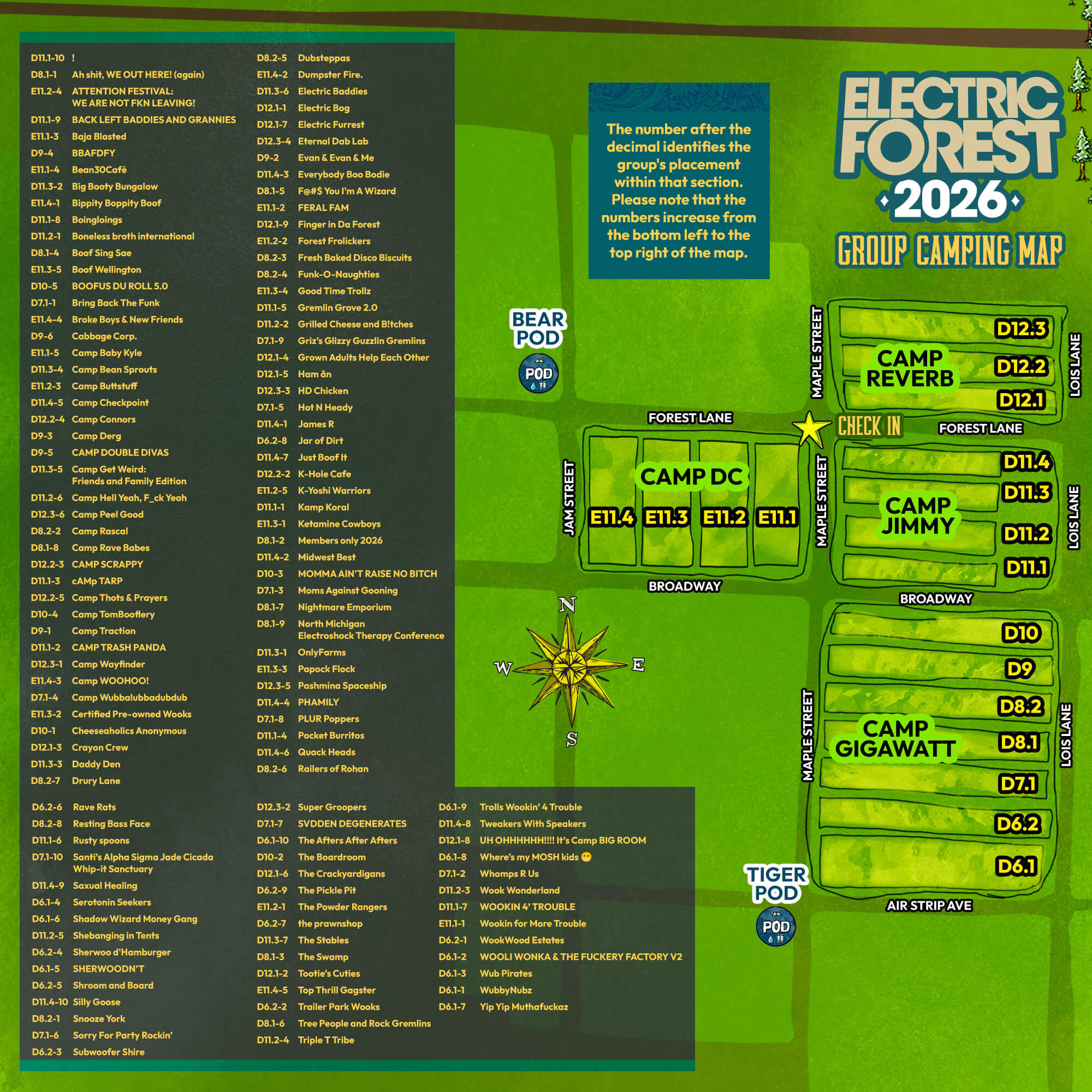 Group Camping Map