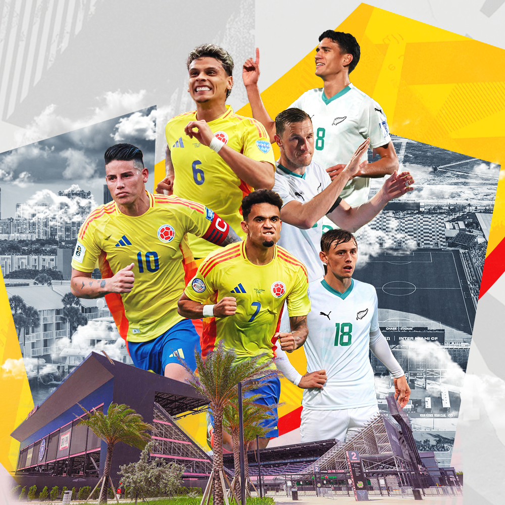 Colombia VS New Zealand poster