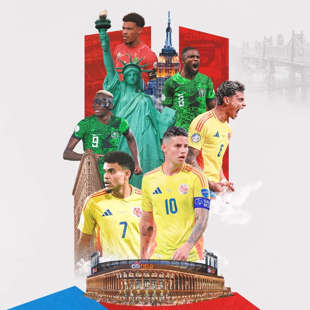 Colombia VS Nigeria poster