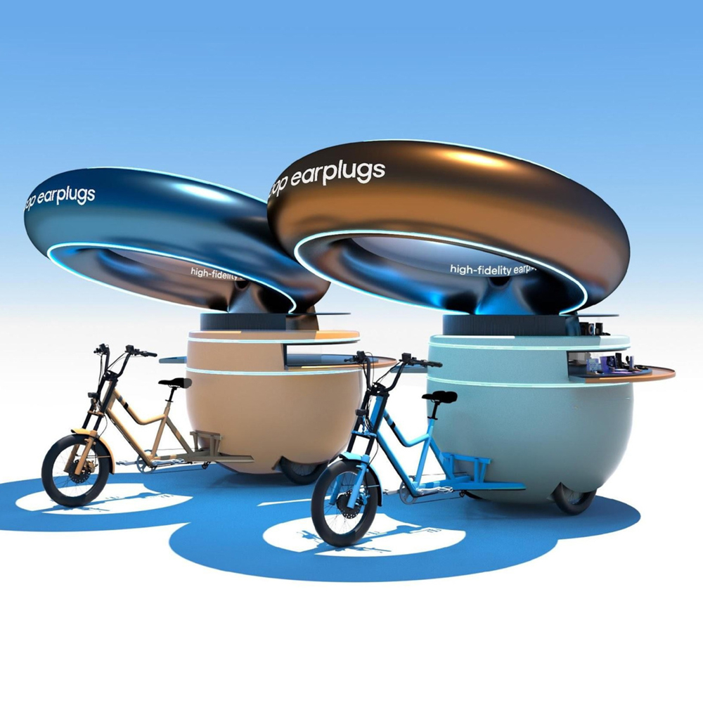 Loop headphones ad graphic