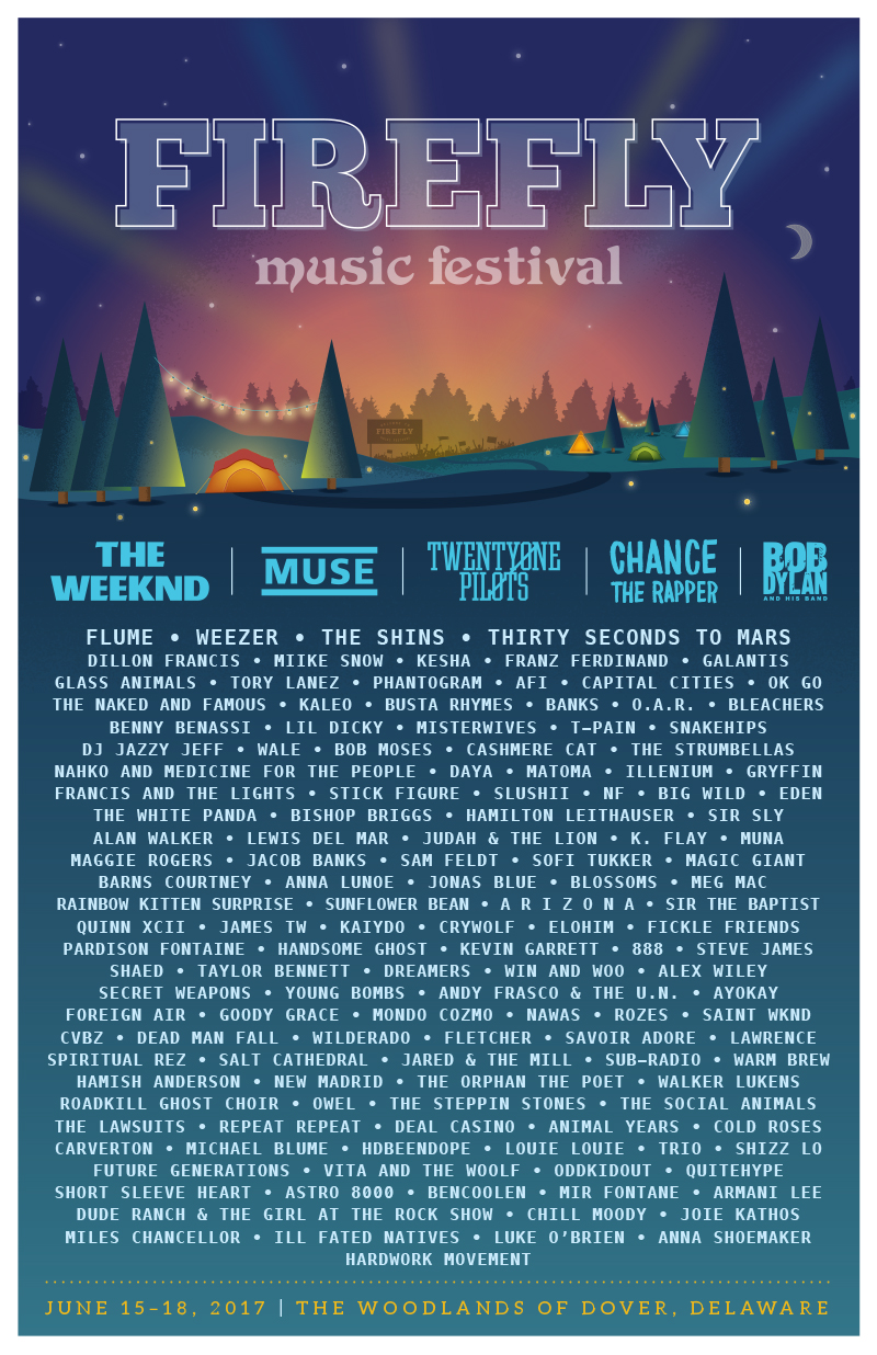 Firefly Music Festival 2017 poster