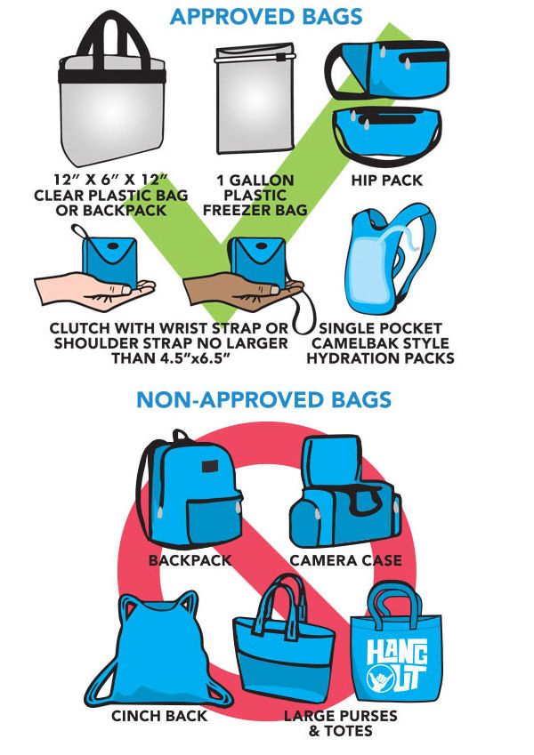 Hangout Bag Policy Graphic