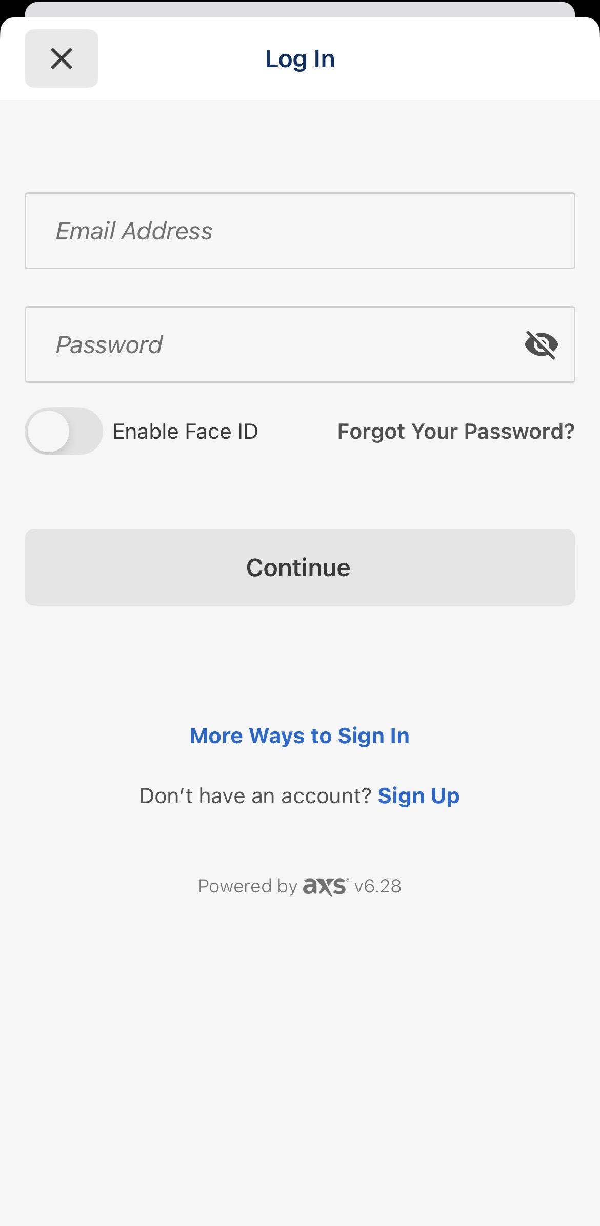 Festival App Register Page