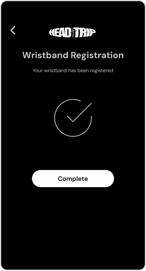 Festival App Register Completion